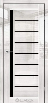 Двері Leador Gloss BERGEN Чорне скло