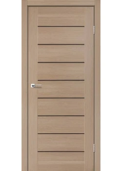 Двери Leador Doors Neapol дуб мокко Черное стекло