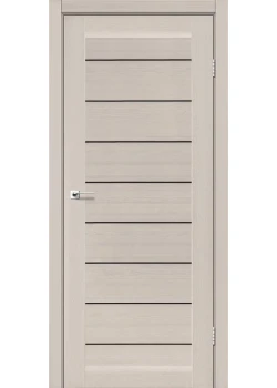 Двери Leador Doors Neapol дуб латте Черное стекло