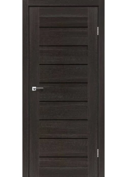 Двери Leador Doors Neapol дуб саксонский Черное стекло
