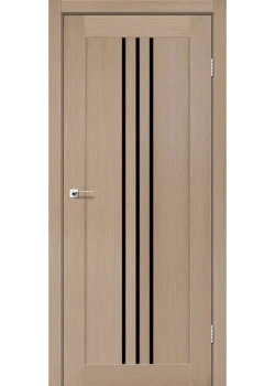 Двери Leador Doors Verona дуб мокко Черное стекло