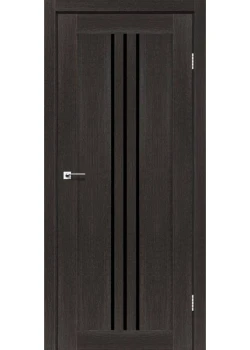 Двери Leador Doors Verona дуб саксонский Черное стекло