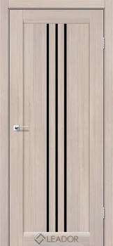 Двері Leador Doors Verona монблан Чорне скло