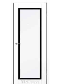Двери MSDoors Fashion Holst DALLAS белый матовый Черное стекло