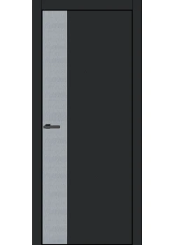 Двері Оміс FLAT ALU 12V срібло браш торець BLK Чорний оксамит