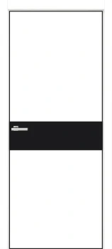 Двери Омис FLAT ALU 13H черный браш торец BLK Эмалекс