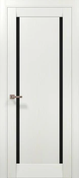 Двери Папа Карло Millenium ML-62 ясень белый Черное стекло