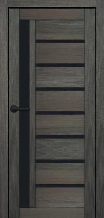 Міжкімнатні Двері Portalino Doors PL-PVC-01 Чорне скло ПВХ плівка