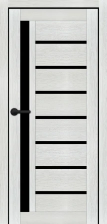 Міжкімнатні Двері Portalino Doors PL-PVC-01 Чорне скло ПВХ плівка
