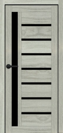 Міжкімнатні Двері Portalino Doors PL-PVC-01 Чорне скло ПВХ плівка