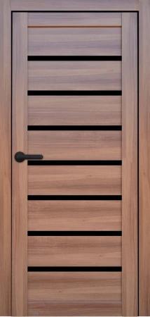 Міжкімнатні Двері Portalino Doors PL-PVC-02 Чорне скло ПВХ плівка