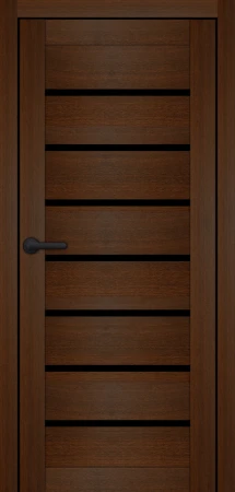 Міжкімнатні Двері Portalino Doors PL-PVC-02 Чорне скло ПВХ плівка