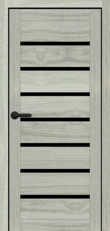 Міжкімнатні Двері Portalino Doors PL-PVC-02 Чорне скло ПВХ плівка
