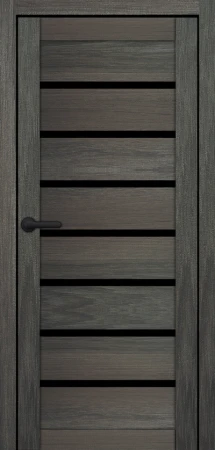 Міжкімнатні Двері Portalino Doors PL-PVC-02 Чорне скло ПВХ плівка