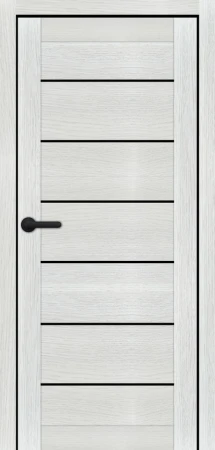 Межкомнатные Двери Portalino Doors PL-PVC-08 Черное стекло ПВХ плёнка