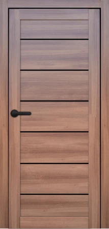 Межкомнатные Двери Portalino Doors PL-PVC-08 Черное стекло ПВХ плёнка