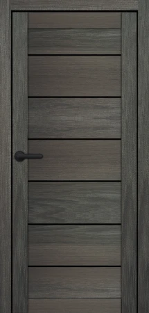 Межкомнатные Двери Portalino Doors PL-PVC-08 Черное стекло ПВХ плёнка