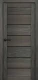 Межкомнатные Двери Portalino Doors PL-PVC-08 Черное стекло ПВХ плёнка