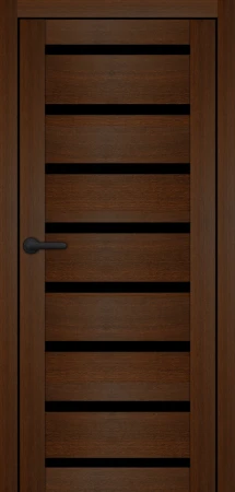 Межкомнатные Двери Portalino Doors PL-PVC-03 Черное стекло ПВХ плёнка