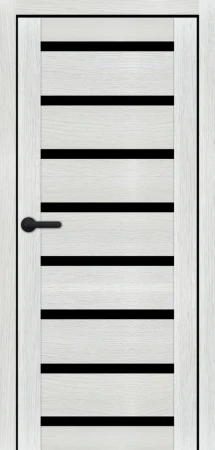 Межкомнатные Двери Portalino Doors PL-PVC-03 Черное стекло ПВХ плёнка
