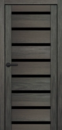 Межкомнатные Двери Portalino Doors PL-PVC-03 Черное стекло ПВХ плёнка