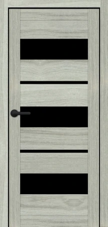 Міжкімнатні Двері Portalino Doors PL-PVC-05 Чорне скло ПВХ плівка