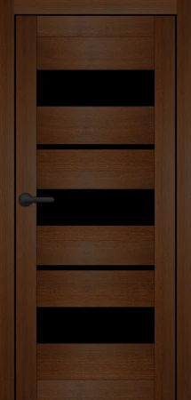 Міжкімнатні Двері Portalino Doors PL-PVC-05 Чорне скло ПВХ плівка
