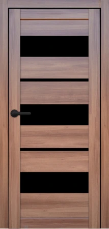 Міжкімнатні Двері Portalino Doors PL-PVC-05 Чорне скло ПВХ плівка
