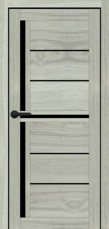Міжкімнатні Двері Portalino Doors PL-PVC-06 Чорне скло ПВХ плівка