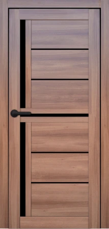 Міжкімнатні Двері Portalino Doors PL-PVC-06 Чорне скло ПВХ плівка
