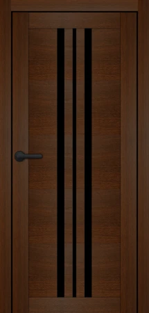 Міжкімнатні Двері Portalino Doors PL-PVC-07 Чорне скло ПВХ плівка