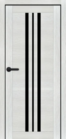 Міжкімнатні Двері Portalino Doors PL-PVC-07 Чорне скло ПВХ плівка