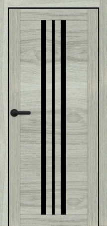 Міжкімнатні Двері Portalino Doors PL-PVC-07 Чорне скло ПВХ плівка