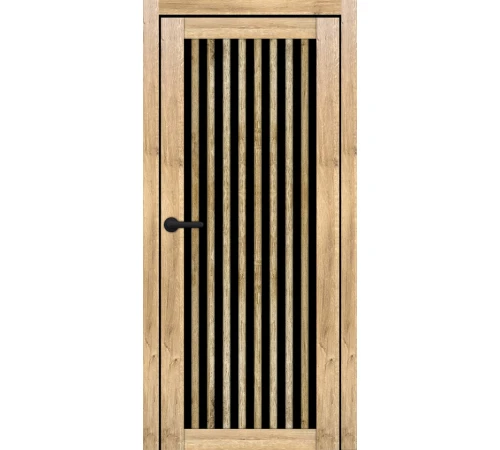 Міжкімнатні Двері Portalino Doors PL-ECO-25 Чорне скло Ламінатин