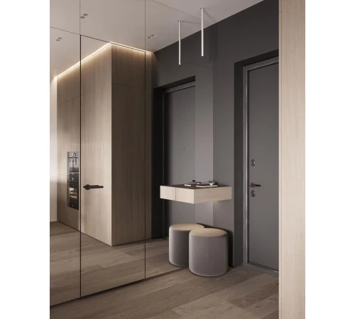 Межкомнатные Двери RockWood Design Glass Hide С зеркалом Стеклянные