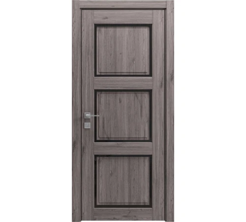 Межкомнатные Двери Rodos Style R Style 3 Черное стекло ПВХ плёнка