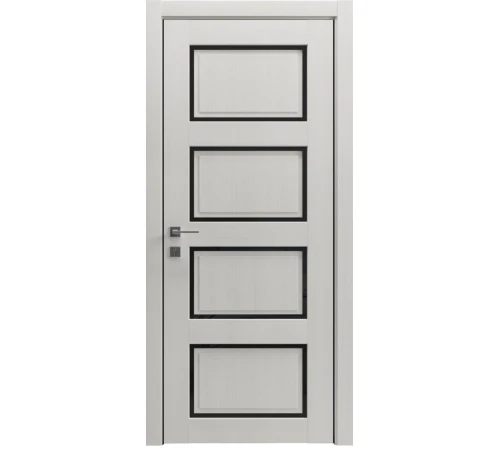 Межкомнатные Двери Rodos Style R Style 4 Черное стекло ПВХ плёнка