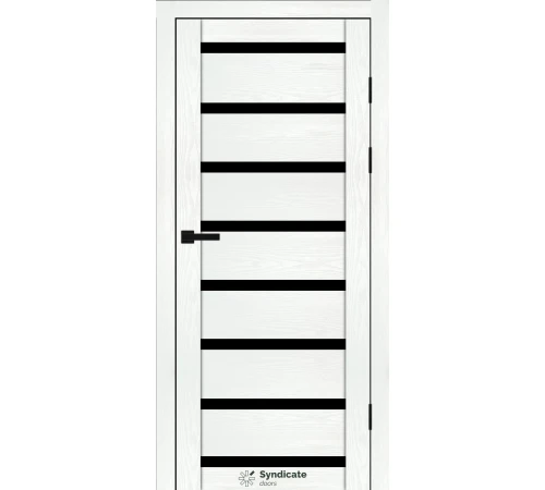 Межкомнатные Двери Syndicate Doors SD-PVC-103 Черное стекло ПВХ плёнка