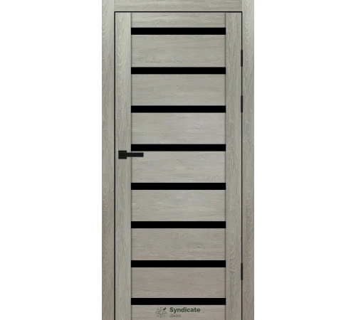 Межкомнатные Двери Syndicate Doors SD-PVC-103 Черное стекло ПВХ плёнка