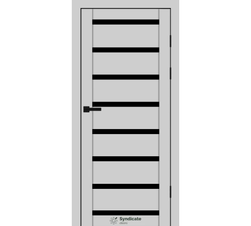 Межкомнатные Двери Syndicate Doors SD-PVC-103 Черное стекло ПВХ плёнка