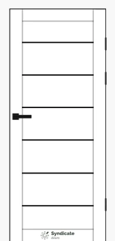Двери Syndicate Doors SD-PVC-108 белый Черное стекло