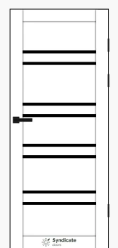 Двери Syndicate Doors SD-PVC-118 белый Черное стекло