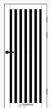 Двери Syndicate Doors SD-PVC-125 белый Черное стекло