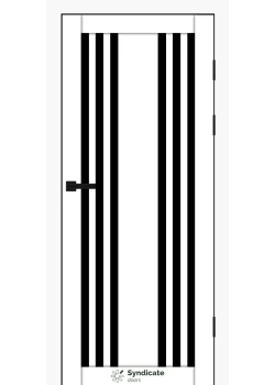 Двери Syndicate Doors SD-PVC-126 белый Черное стекло