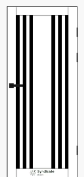 Двери Syndicate Doors SD-PVC-126 белый Черное стекло