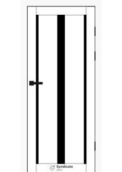 Двери Syndicate Doors SD-PVC-127 белый Syndicate Черное стекло