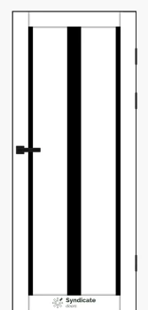 Двери Syndicate Doors SD-PVC-127 белый Syndicate Черное стекло