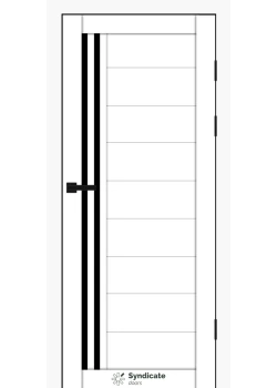 Двери Syndicate Doors SD-PVC-135 белый Черное стекло