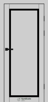 Двери Syndicate Doors SD-PVC-113 Черное стекло