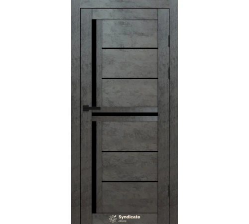 Межкомнатные Двери Syndicate Doors SD-PVC-106 Черное стекло ПВХ плёнка